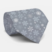 Holiday Snowflakes Men's Neck Tie Krawatte (Gerollt)