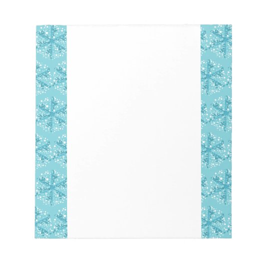 Holiday Snowflakes Notepad Notizblock (Vorderseite)