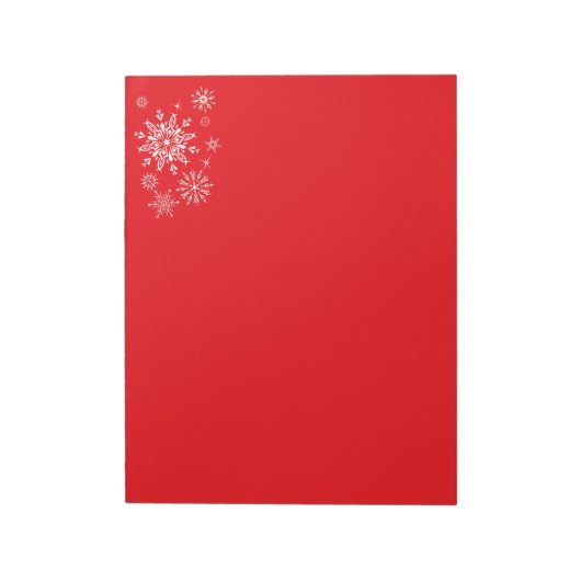 Holiday Snowflakes Notepad Notizblock (Rotiert)