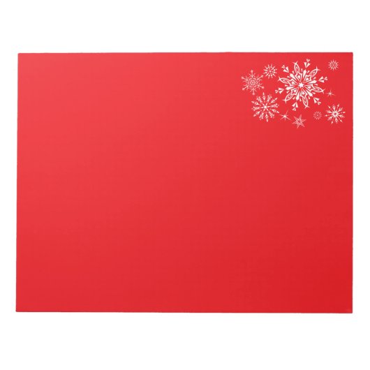 Holiday Snowflakes Notepad Notizblock (Vorderseite)