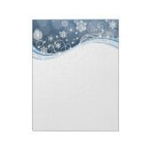 Holiday Snowflakes Notepad Notizblock (Rotiert)