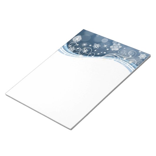 Holiday Snowflakes Notepad Notizblock (angewinkelt)