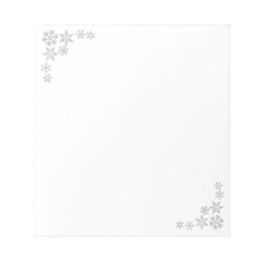 Holiday Snowflakes Notepad Notizblock (Vorderseite)