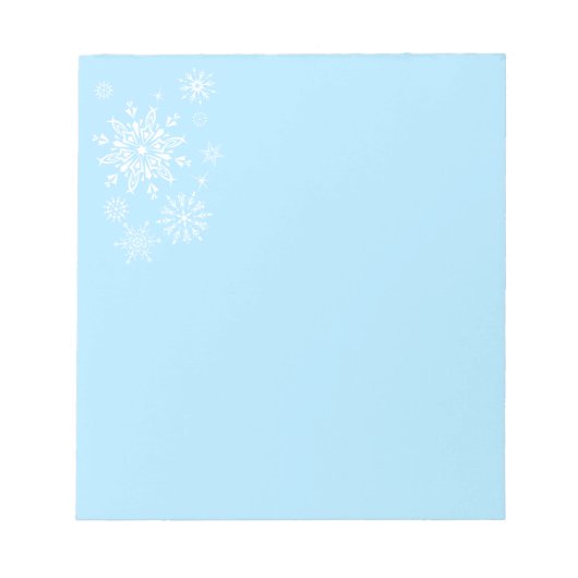 Holiday Snowflakes Notepad Notizblock (Vorderseite)