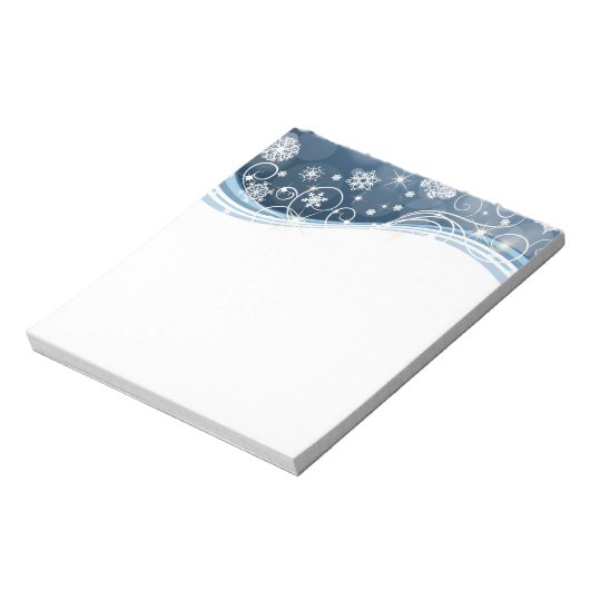 Holiday Snowflakes Notepad Notizblock (Rotiert)