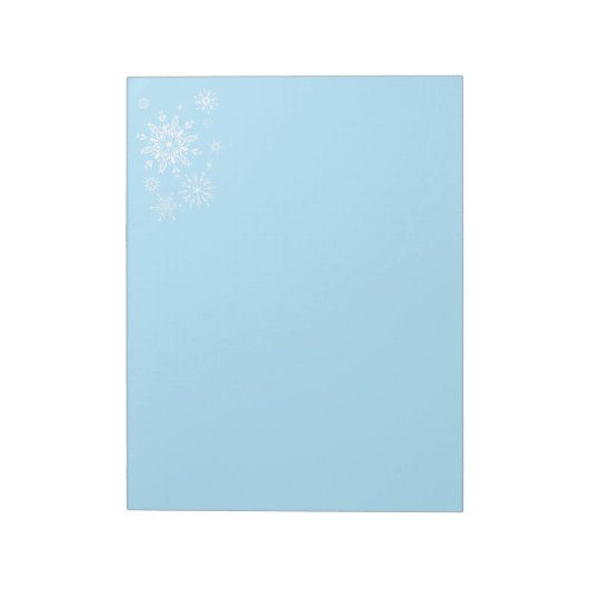 Holiday Snowflakes Notepad Notizblock (Rotiert)