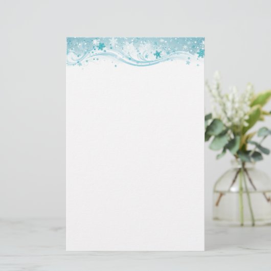 Holiday Snowflakes Papier (Stehend Vorderseite)
