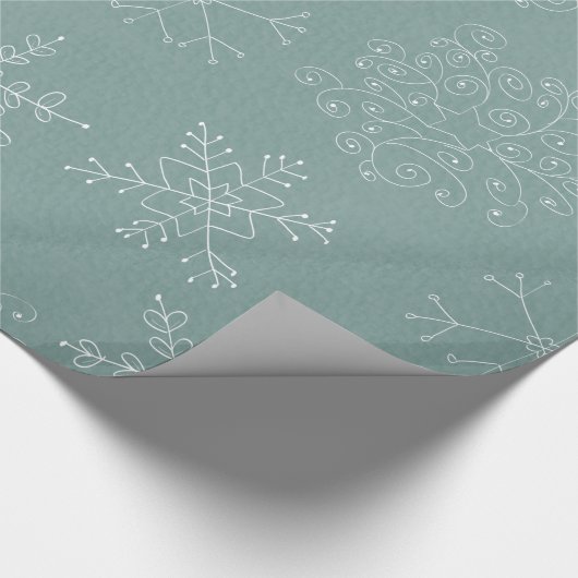 Holiday Snowflakes Pattern Geschenkpapier (Ecke)
