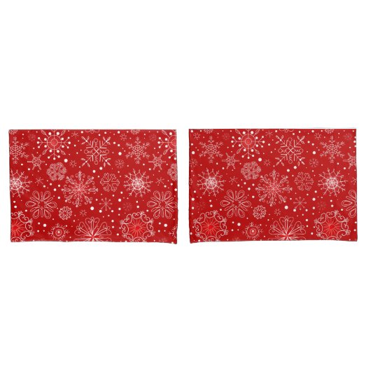 Holiday Snowflakes Pillowcase Set Kissenbezug (Vorderseite-Set)