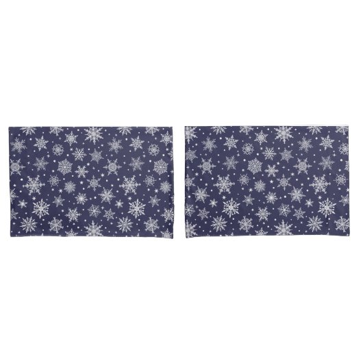Holiday Snowflakes Pillowcase Set Kissenbezug (Vorderseite-Set)