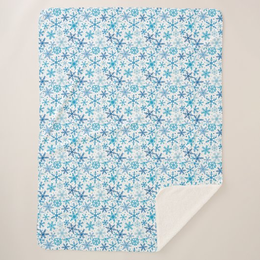 Holiday Snowflakes Sherpa Blanket Sherpadecke (Vorderseite)