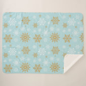 Holiday Snowflakes Sherpa Blanket Sherpadecke (Vorderseite (Horizontal))