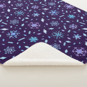 Holiday Snowflakes Sherpa Blanket Sherpadecke (3/4)
