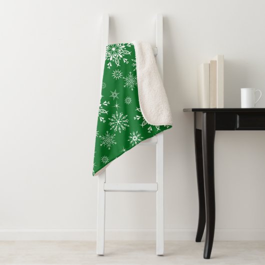 Holiday Snowflakes Sherpa Blanket Sherpadecke (Beispiel)