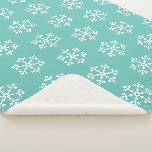 Holiday Snowflakes Sherpa Blanket Sherpadecke (3/4)