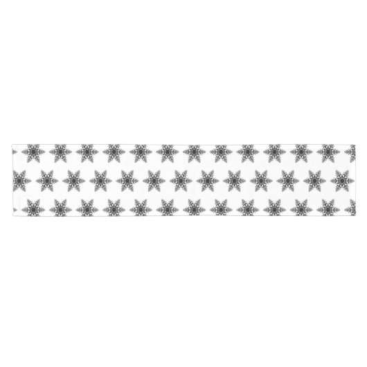 Holiday Snowflakes Table Runner Kurzer Tischläufer (Horizontal)