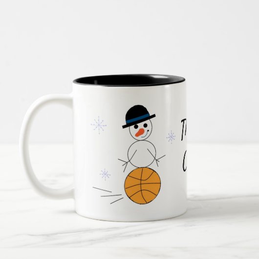 Holiday Snowman Basketball Coach Tasse (Links)