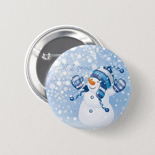 Holiday Snowman Button (Vorne & Hinten)