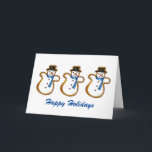Holiday Snowman Cookie Weihnachten Hanukkah Holida<br><div class="desc">Die Karten enthalten eine originale Marker-Abbildung eines Schneemanns. Ideal für die Versendung von Urlaubsgrüße! Diese Chanukah Illustration ist auch auf anderen Produkten verfügbar. Sehen Sie nicht,  wonach Sie suchen? Brauchen Sie Hilfe bei der Anpassung? Kontaktieren Sie Rebecca,  um etwas für Sie entworfen zu haben.</div>