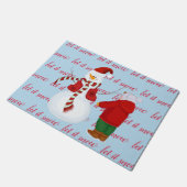 Holiday Snowman Doormat Fußmatte (Schrägansicht)
