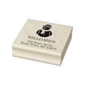 Holiday Snowman Familienname Rücksendeadresse Squa Gummistempel (Stempel)