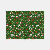 Holiday Snowman Fleecedecke (Vorderseite (Horizontal))
