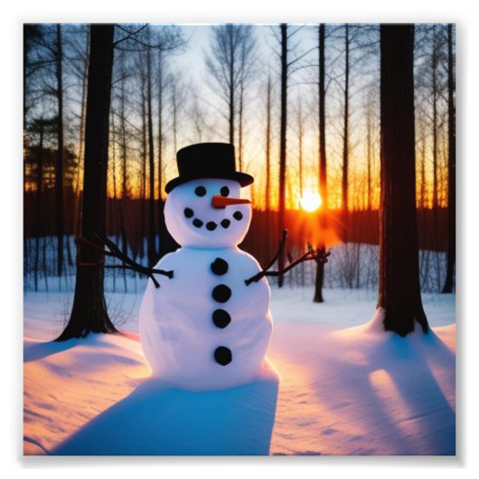Holiday Snowman Fotodruck (Vorne)