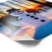 Holiday Snowman Fotodruck (Ecke)