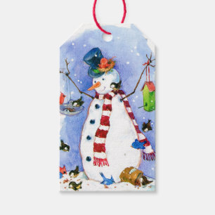 Holiday Snowman Gift Tag Geschenkanhänger
