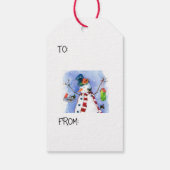 Holiday Snowman Gift Tag Geschenkanhänger (Rückseite)