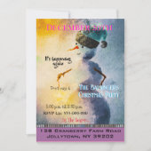 Holiday Snowman Jährliches Weihnachtsfest Party Ei Einladung (Vorderseite)