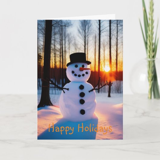 Holiday Snowman Karte (Vorderseite)