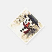 Holiday Snowman Let it Snow Paper Napkins Serviette (Ecke)