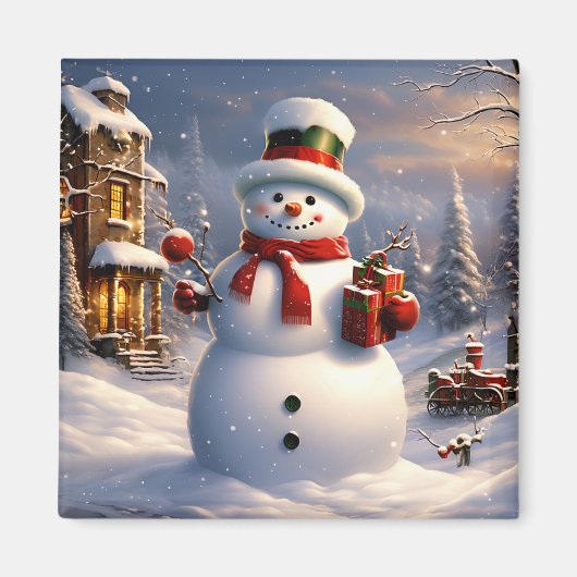 Holiday Snowman Magnet (Vorne)