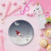 Holiday Snowman mit Goldstar Pappteller (Party)