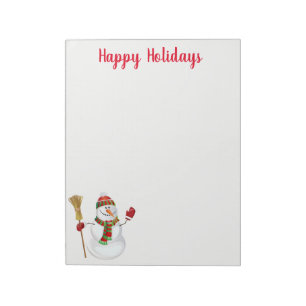 Holiday Snowman Notepad Notizblock
