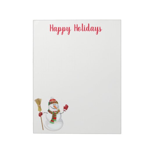 Holiday Snowman Notepad Notizblock (Rotiert)