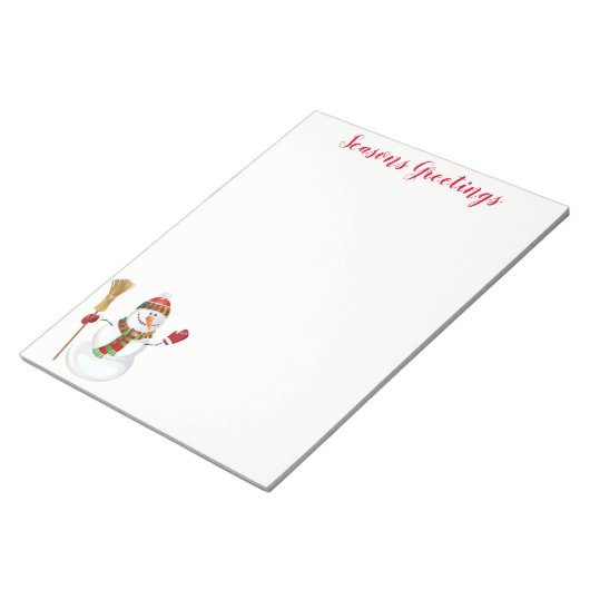 Holiday Snowman Notepad Notizblock (angewinkelt)