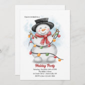 Holiday Snowman Party Einladungen (Vorne/Hinten)