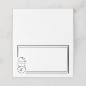 Holiday Snowman Platzkarte (Außenseite Aufgefaltet)