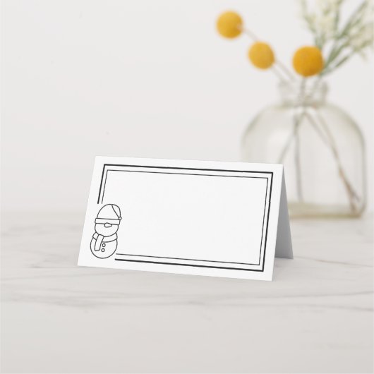 Holiday Snowman Platzkarte (Vorderseite)