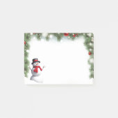 Holiday Snowman Post it Notes Post-it Klebezettel (Vorderseite)