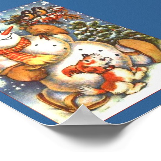 Holiday Snowman Poster (Ecke)