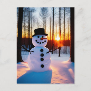 Holiday Snowman Postkarte