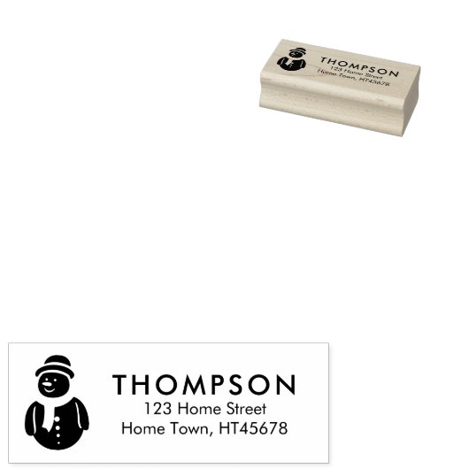 Holiday Snowman Rücksendeadresse Gummistempel (Stempel)