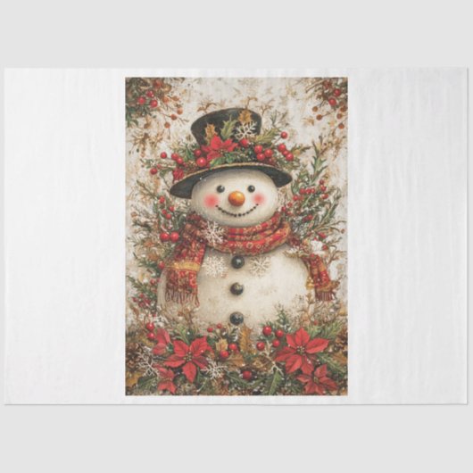 Holiday Snowman Seidenpapier (Vorderseite)