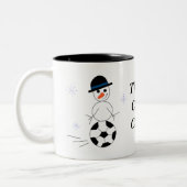 Holiday Snowman Soccer Coach Tasse (Links)