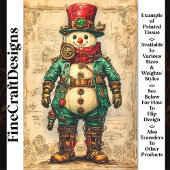 Holiday Snowman Steampunk Vibe BL2 Decoupage Seidenpapier