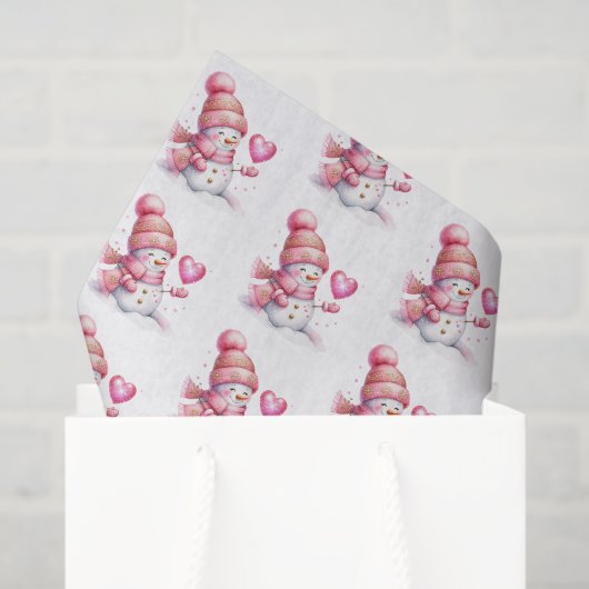 Holiday Snowman Tissue Paper Seidenpapier (Geschenktüte)