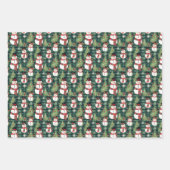 Holiday Snowman Wrapping Paper Sheets Geschenkpapier Set (Vorderseite 3)